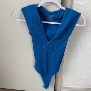 Free People Blue Bodysuit